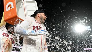 Final: Red Sox 9, Mariners 8 (F/10) - Story drives in three runs and walks off game for Red Sox taken at BSJ Headquarters (Top Red Sox). Photo by (Brian Fluharty-Imagn Images)