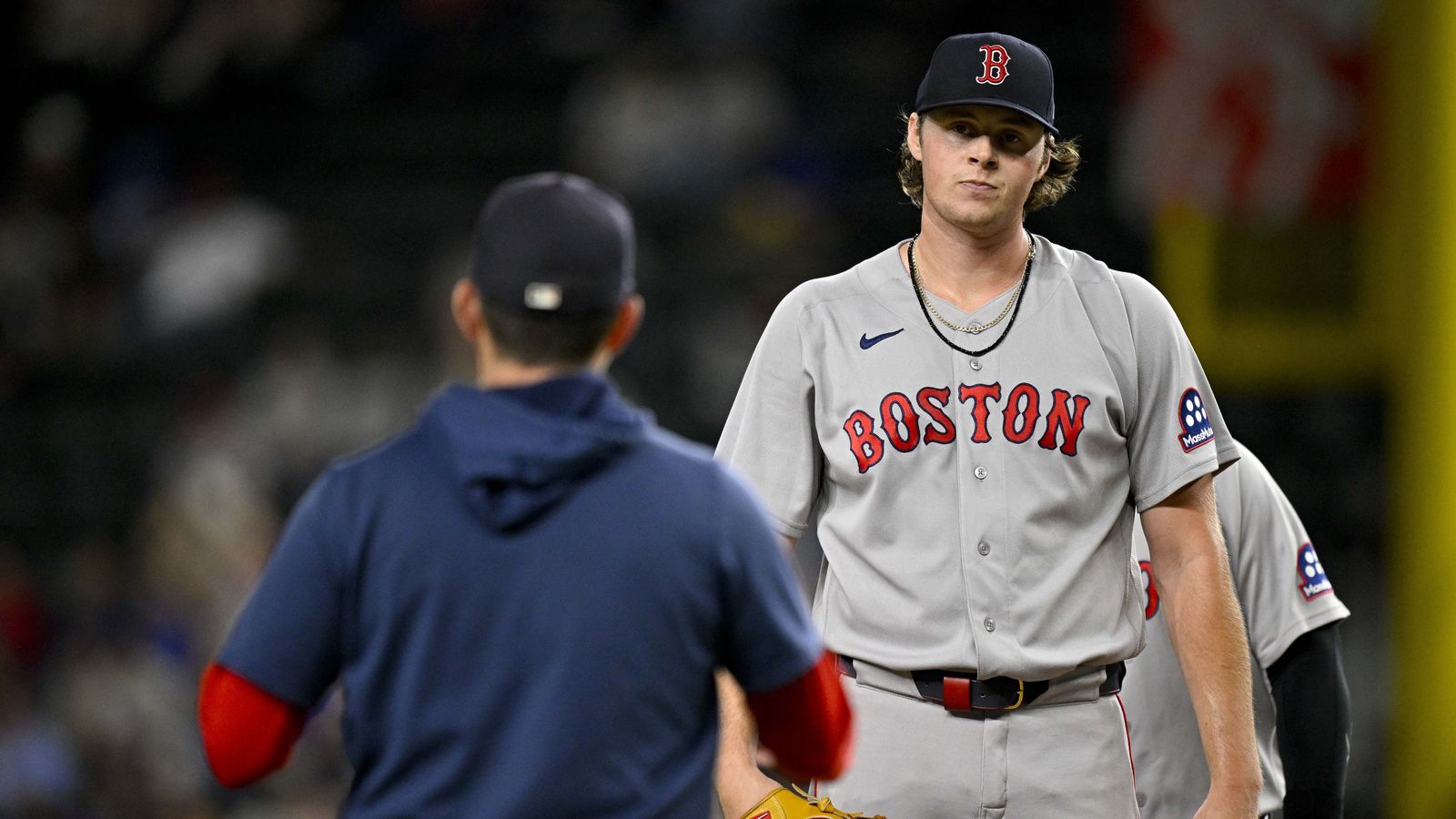 Final: Red Sox 3, Rangers 7 - Red Sox record three hits in loss taken at BSJ Headquarters (Top Red Sox). Photo by (Jerome Miron-Imagn Images)