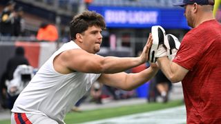 Giardi: Patriots need Campbell, offensive line to rebound after leaky performance in Buffalo taken at New Balance Athletics Center (Patriots). Photo by (USA Today Network)