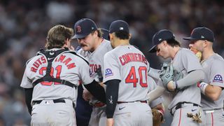 Final: Red Sox 0, Yankees 9  - Schlittler dominates, Rice hits two home runs taken at BSJ Headquarters (Red Sox). Photo by (Brad Penner-Imagn Images)