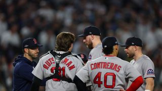 Final: Red Sox 2, Yankees 9 - Red Sox end season, Yankees complete sweep taken at BSJ Headquarters (Red Sox). Photo by (Vincent Carchietta-Imagn Images)